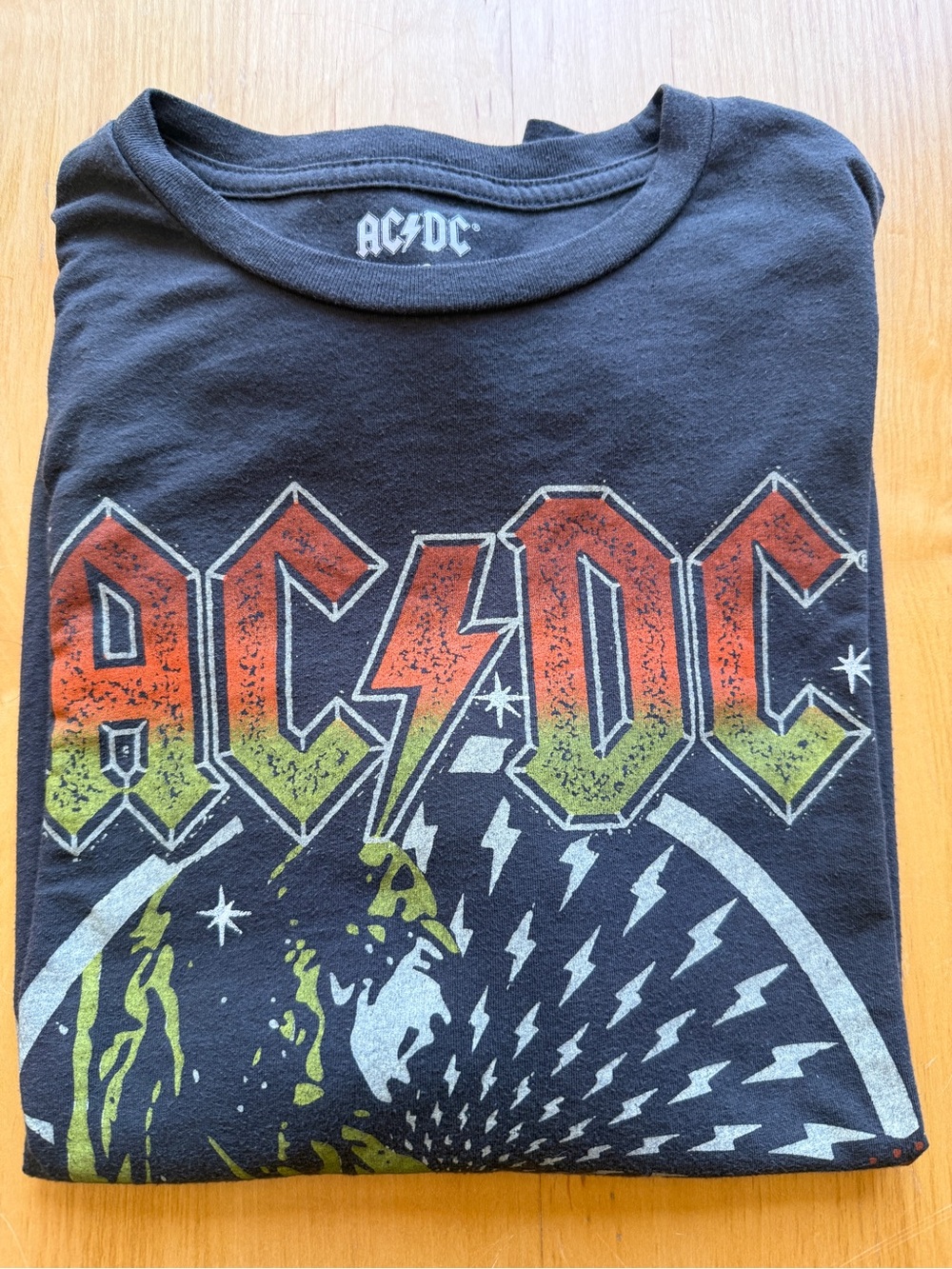 AC/DC Let There Be Rock Tour ’77 Long Sleeve Band Tee Black L/G
